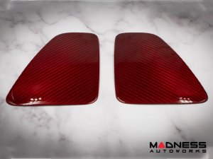FIAT 500 Central Tail Light Trim Kit - Carbon Fiber - Red Candy